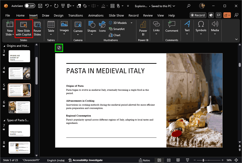 Open a presentation