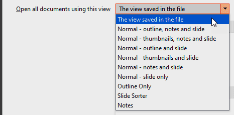 Open all documents using this view in PowerPoint 365