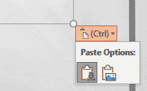 Paste Options button in PowerPoint 365