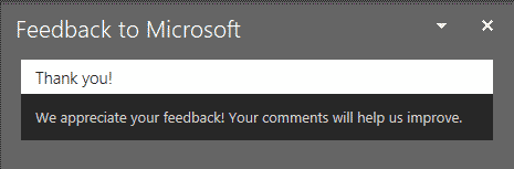 Microsoft acknowledges sending your message