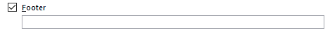 Add footer text
