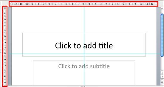 Rulers made visible in PowerPoint