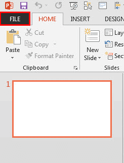 File menu