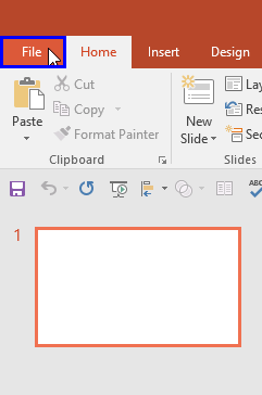 File menu