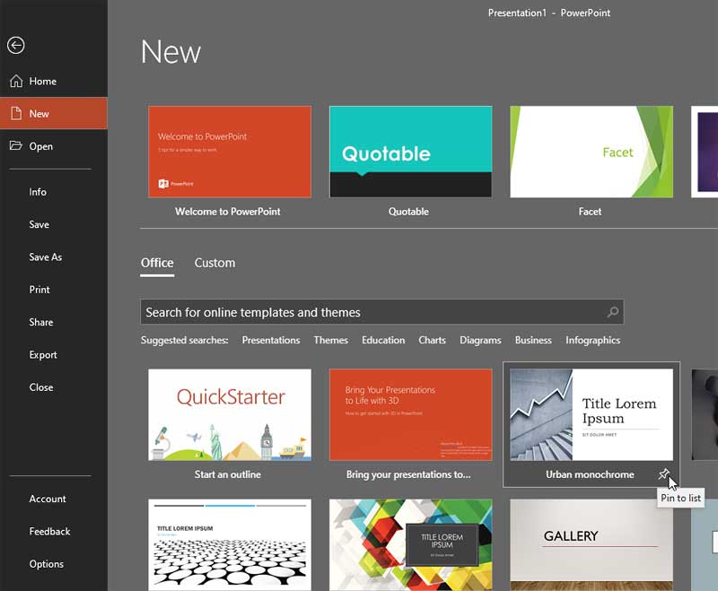 Pin template or Theme