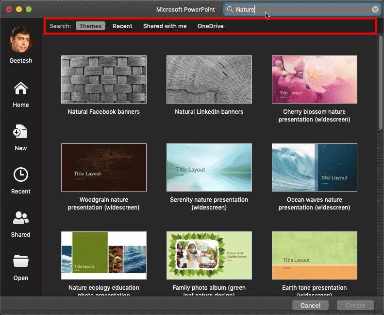 Search result