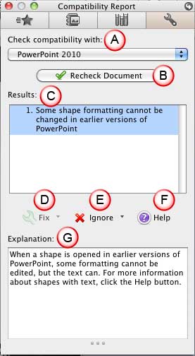 Compatibility Report within Toolbox