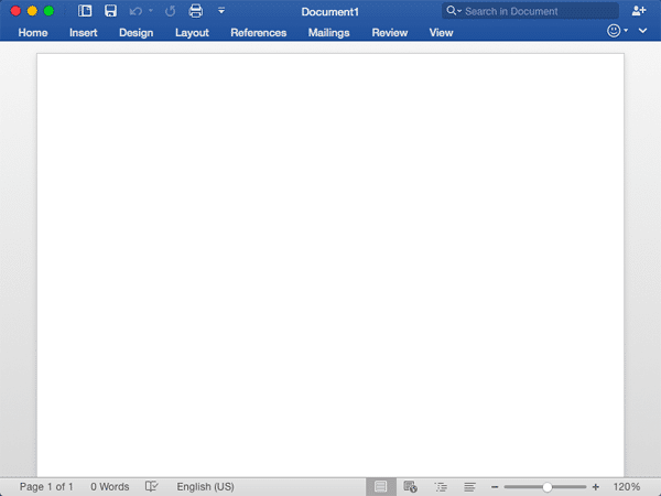 Word 2016 document