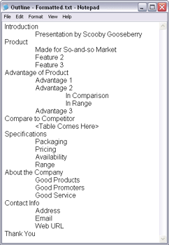 PowerPoint Basics: Creating Outlines in Notepad