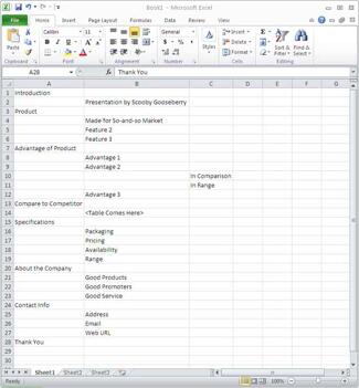 Creating PowerPoint Outlines in Microsoft Excel