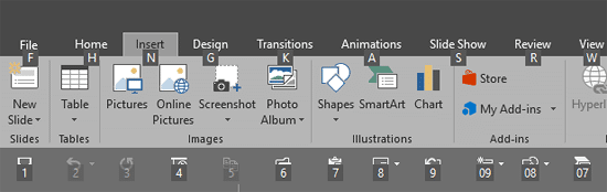QAT shortcuts shown in tool tip