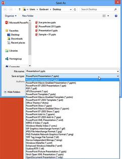 Learn PowerPoint 2013 for Windows: File Formats