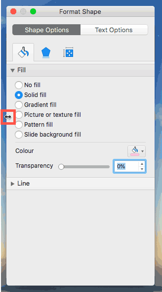 Resize a dragged-off Task Pane