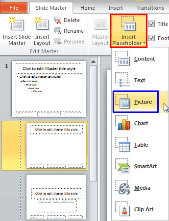 Add a picture placeholder
