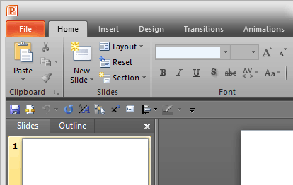 Black color applied to the interface