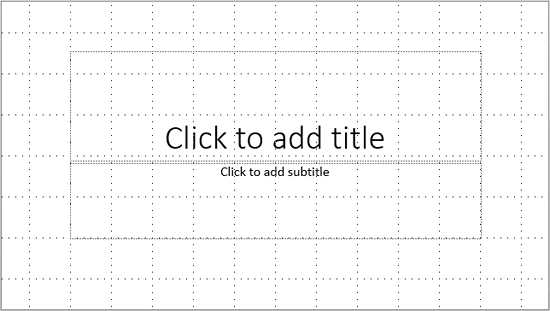 Gridlines on a slide