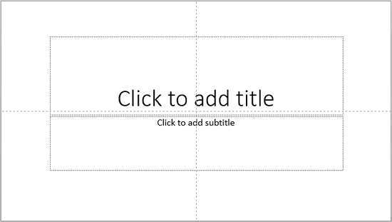 Guides on the PowerPoint slide Guides on the PowerPoint slide