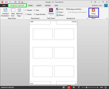 Learn PowerPoint 2013 for Windows: Handout Master View