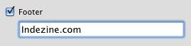 Add Footer text