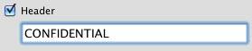Add header text