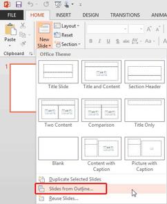 Learn PowerPoint 2013 for Windows: Import Outlines