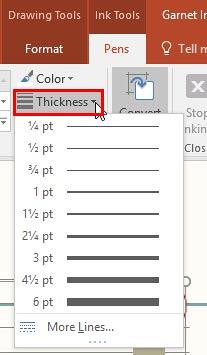 Change the annotation to be thicker or thinner Change the annotation to be thicker or thinner