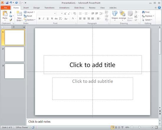 Inserted new slide