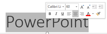 Mini Toolbar 