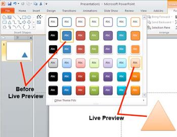 Learn PowerPoint 2010: Live Preview