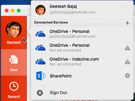 Service removed from the Accounts window