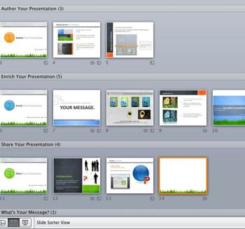 Learn PowerPoint 2011 for Mac: Moving Slides Between Sections