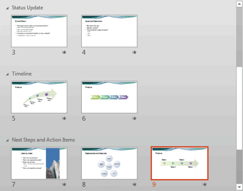 Learn PowerPoint 2013 for Windows: Moving Slides Between Sections