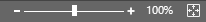 Zoom slider on the Status Bar Zoom slider on the Status Bar