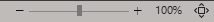 Zoom slider on the Status Bar