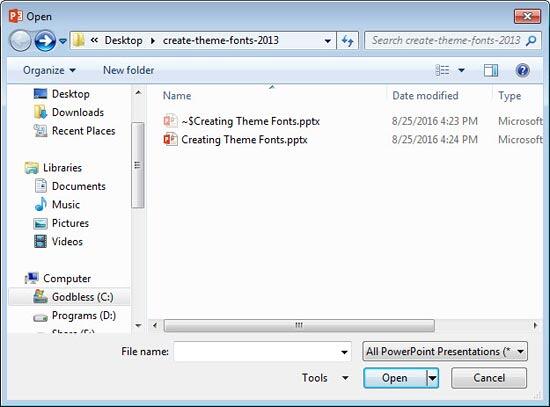 Open and Close Tabs of Backstage View in PowerPoint 2013 for Windows