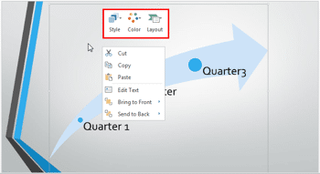 Mini Toolbar in PowerPoint for the Web