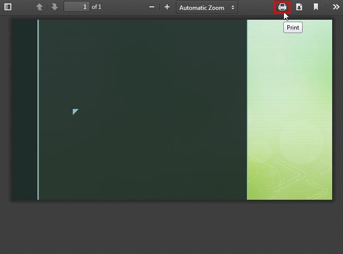 Print Tab of Backstage View in PowerPoint for the Web