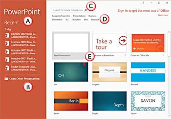 Presentation Gallery in PowerPoint 2016