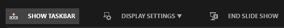 Show Taskbar option gets highlighted on clicking Show Taskbar option gets highlighted on clicking