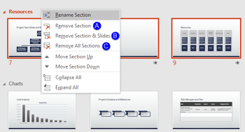 Removing Sections in PowerPoint 2016 for Windows