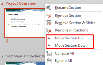 Learn PowerPoint 2013 for Windows: Reordering Sections