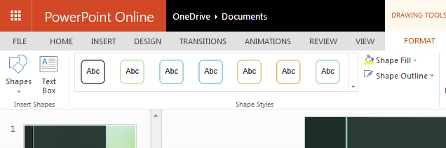 Shape Styles group