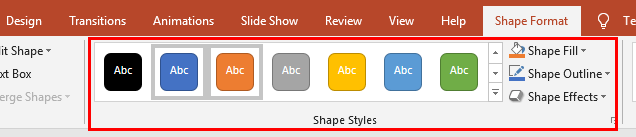 Shape Styles group