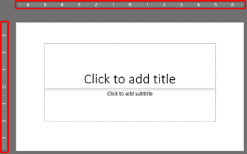 Rulers in PowerPoint 2016 for Windows