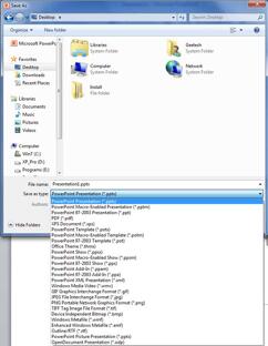 Learn PowerPoint 2010: PowerPoint File Formats