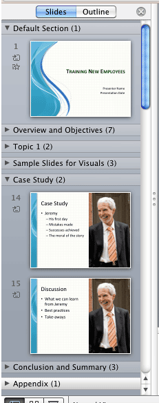 Getting Started with Sections in PowerPoint 2011 for Mac
