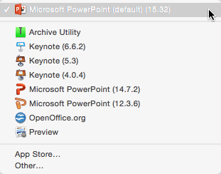 Drop-down options