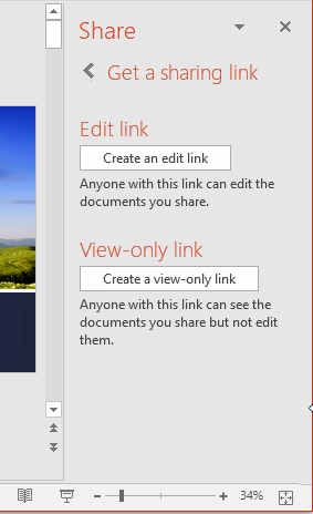 Get a sharing link