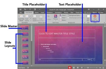 Slide Master View in PowerPoint 2016 for Windows