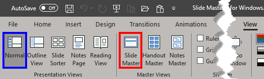 Slide Master button